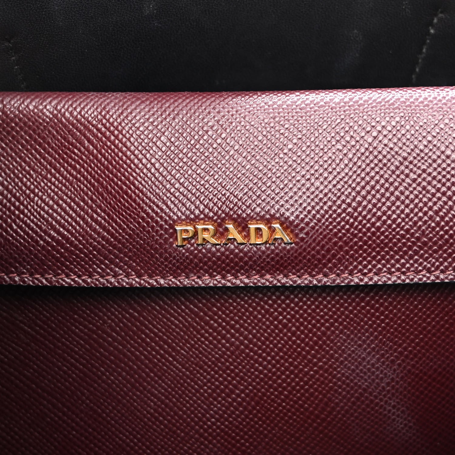 Prada Saffiano Cuir Medium Double Bag Granato Marmo 6 of 10