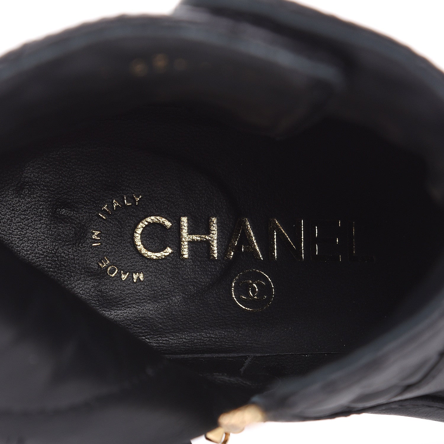 Chanel Lambskin Patent Calfskin Quilted Pearl Cap Toe Boots 36.5 Black 8 of 12