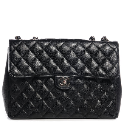 Chanel Caviar Jumbo Single Flap Black 1 of 9