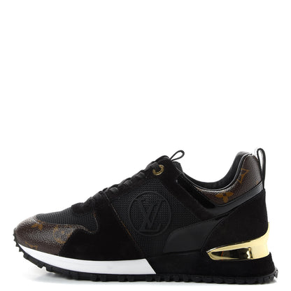 Louis Vuitton Suede Monogram Run Away Sneakers 37 Black 1 of 8