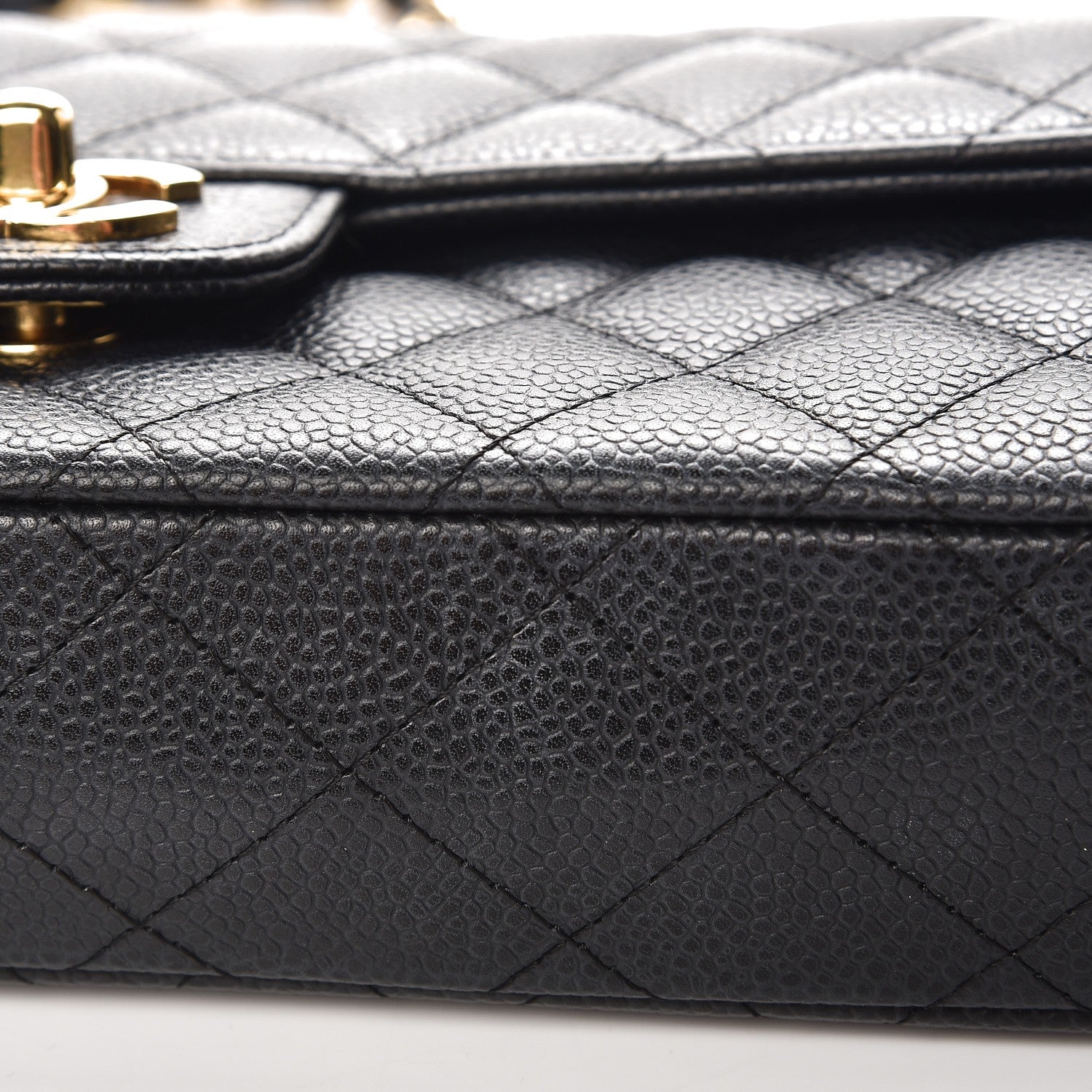 Chanel Caviar Quilted East West Flap Black 9 of 10