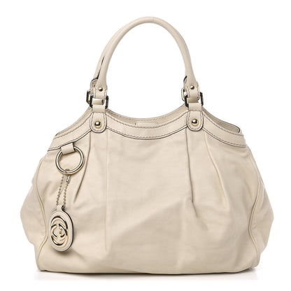 Gucci Calfskin Medium Sukey Tote Mystic White 1 of 13