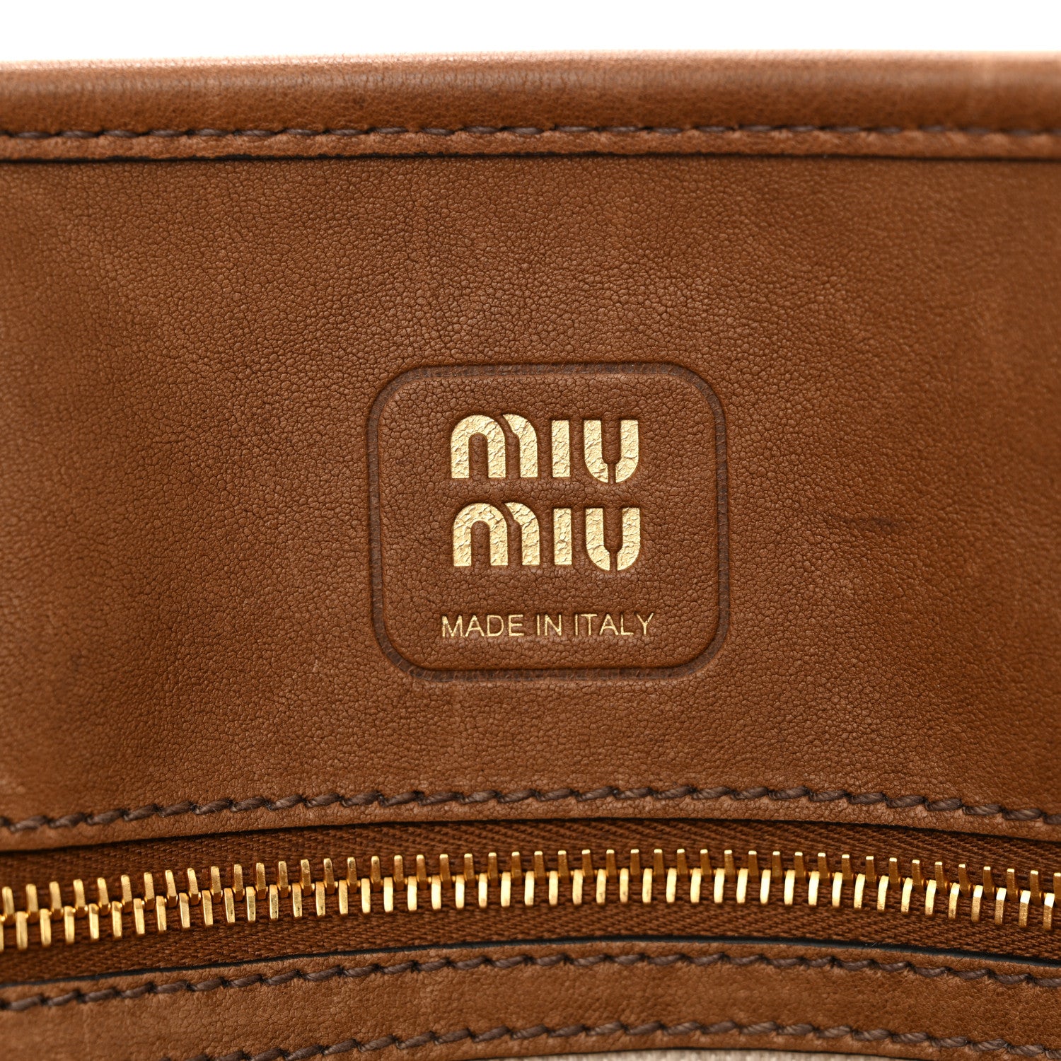 Miu Miu Nappa Aviator Medium Aventure Bag Rovere 6 of 10