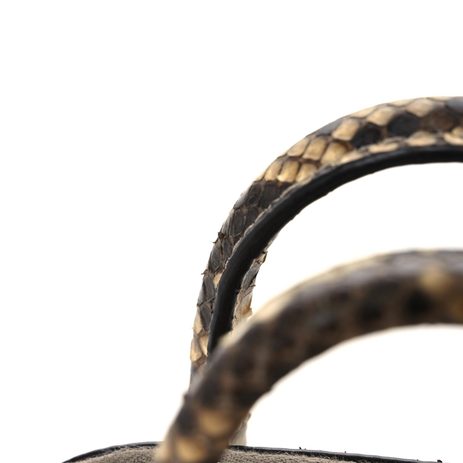 Balenciaga Python Logo XXS Ville Top Handle Bag Black Beige 13 of 18