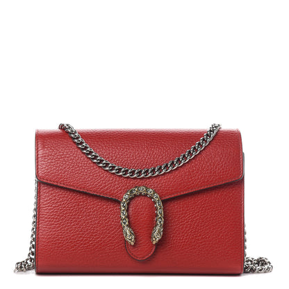 Gucci Calfskin Mini Dionysus Chain Wallet Hibiscus Red 1 of 9