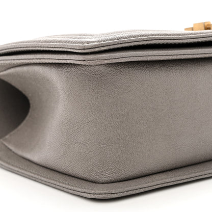 Chanel Caviar Quilted Medium Boy Flap Grey 9 of 11