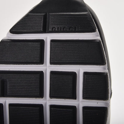 Gucci Calfskin Womens Interlocking G Sneakers 37 Black White 6 of 9