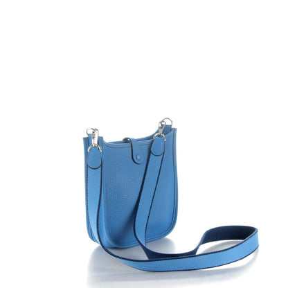 Hermes Taurillon Clemence Amazone Evelyne TPM Bleu Paradis Bleu Saphir 3 of 7