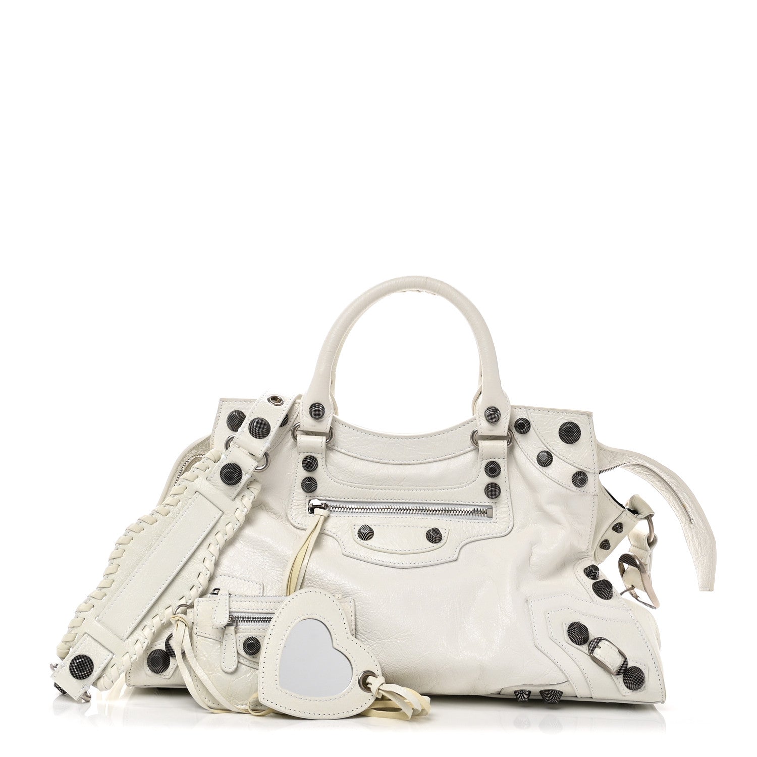 Balenciaga Agneau Arena Neo Cagole City Handbag Optic White 3 of 13