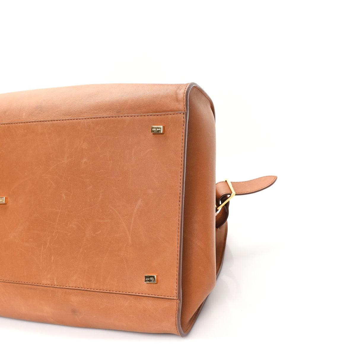 The Row Polished Saddle Calfskin Soft Margaux 17 Cuir 7 of 11