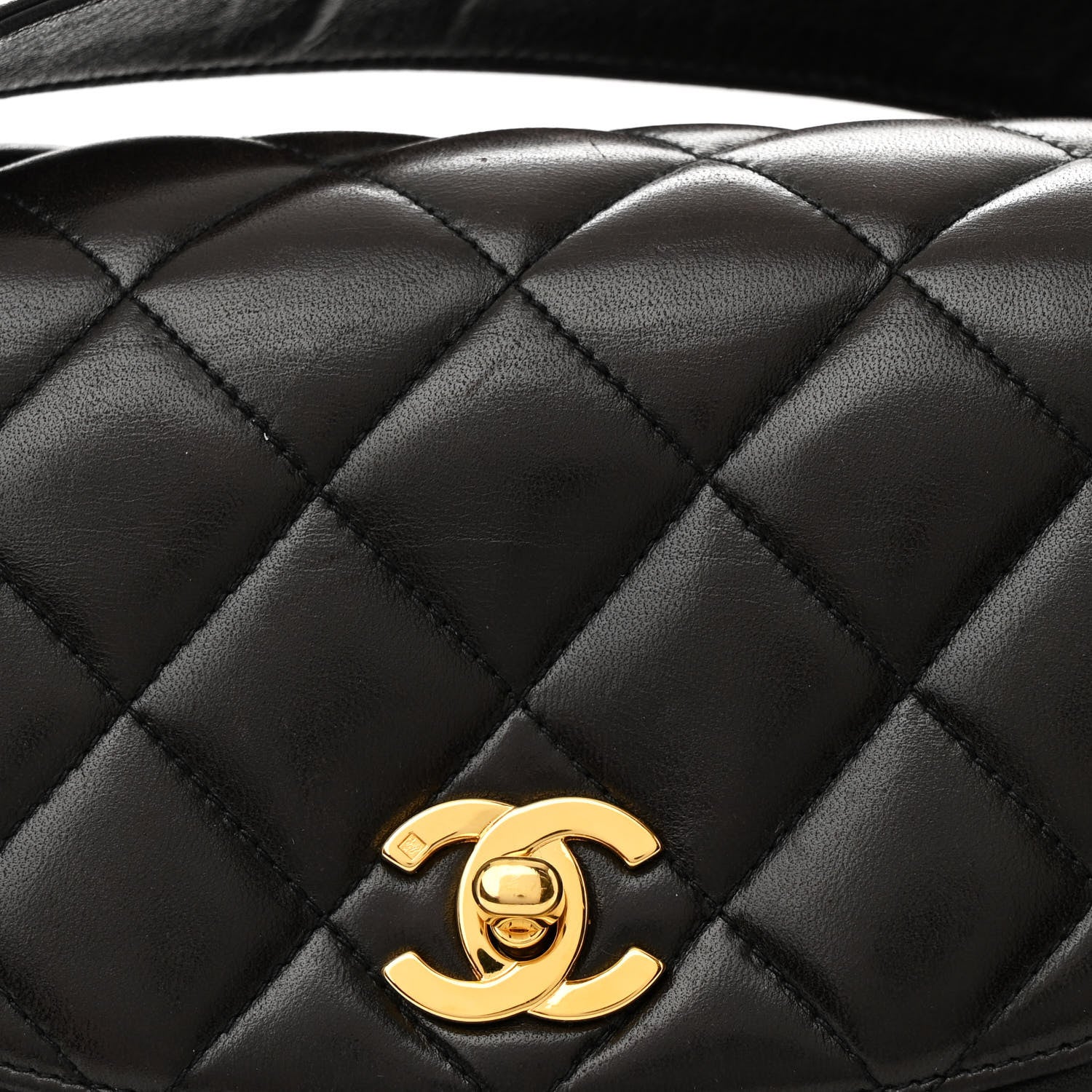 Chanel Lambskin Quilted CC Flap Shoulder Bag Dark Brown 10 of 18