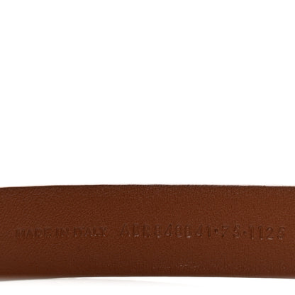 Saint Laurent Calfskin Crocodile Embossed Monogram Buckle Belt 75 30 Vegetable Brown 6 of 6