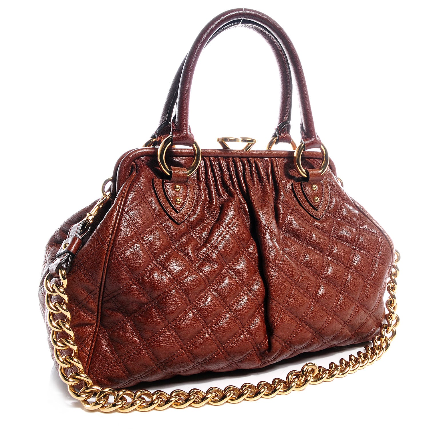Marc Jacobs Quilted Leather Stam Chestnut 3 of 8