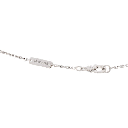 Van Cleef & Arpels 18K White Gold Chalcedony Vintage Alhambra Pendant Necklace 4 of 7