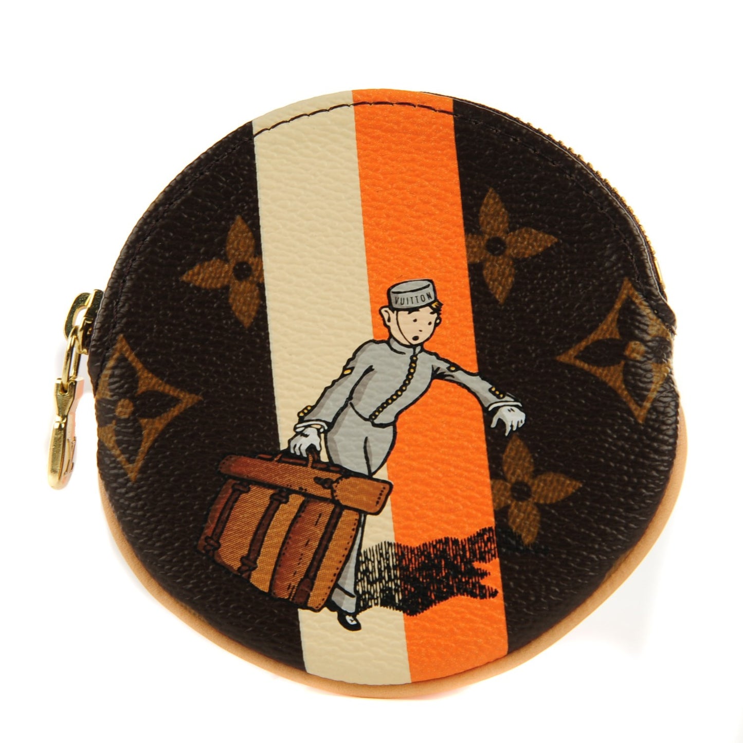 Monogram Groom Round Coin Purse