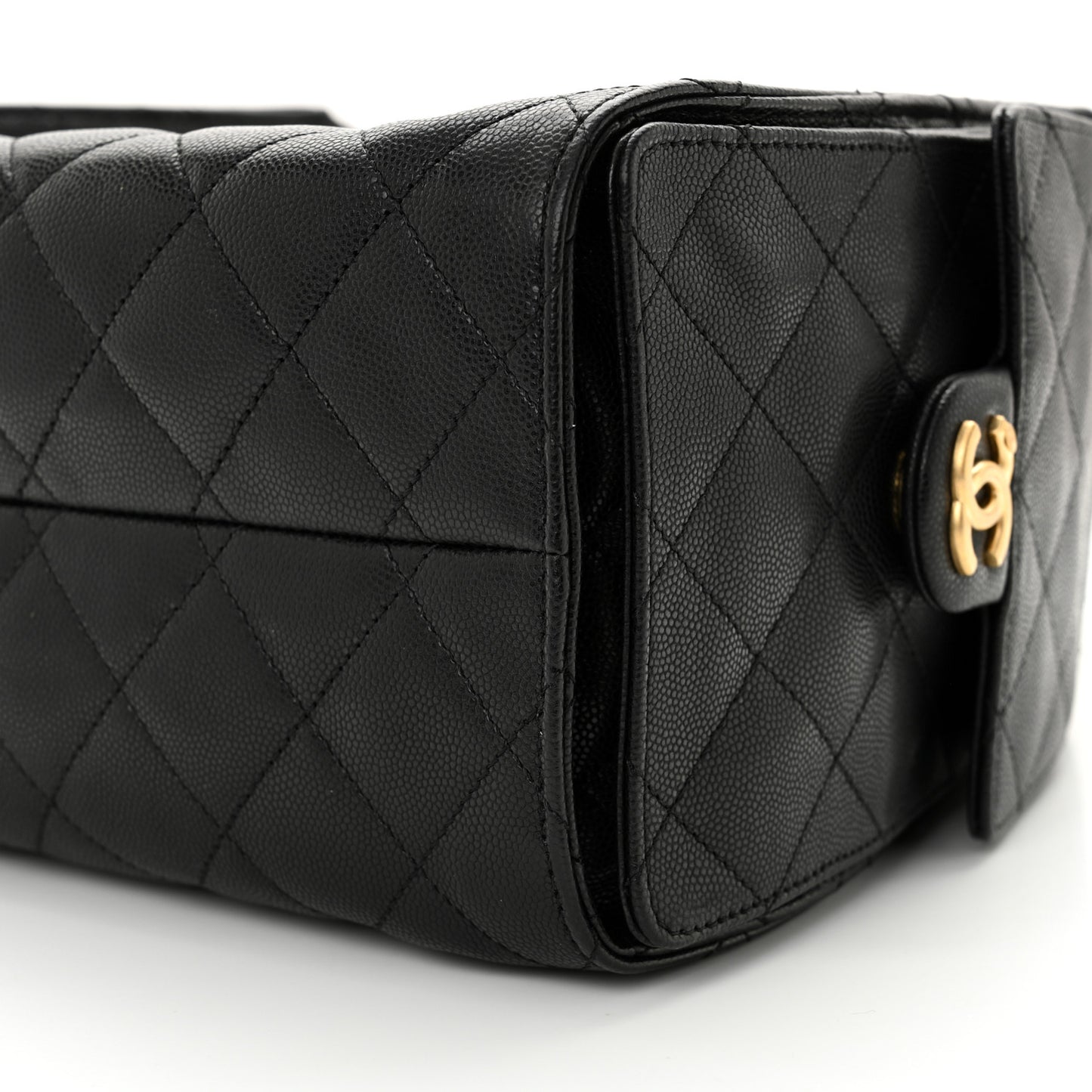 Caviar Quilted Small Chanel 25 Handbag Black