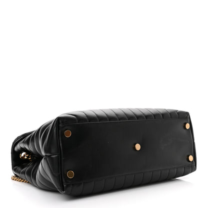 Saint Laurent Calfskin Y Quilted Monogram Large Loulou Chain Satchel Black 4 of 10
