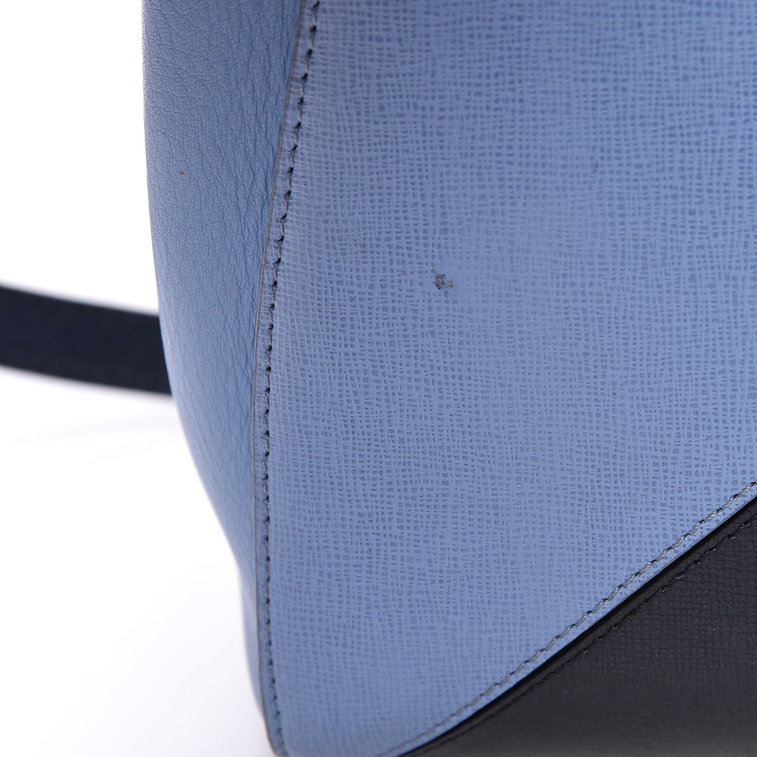 Fendi Vitello Elite Calfskin Colorblock Petite 2Jours Tote Blue Multicolor 20 of 20