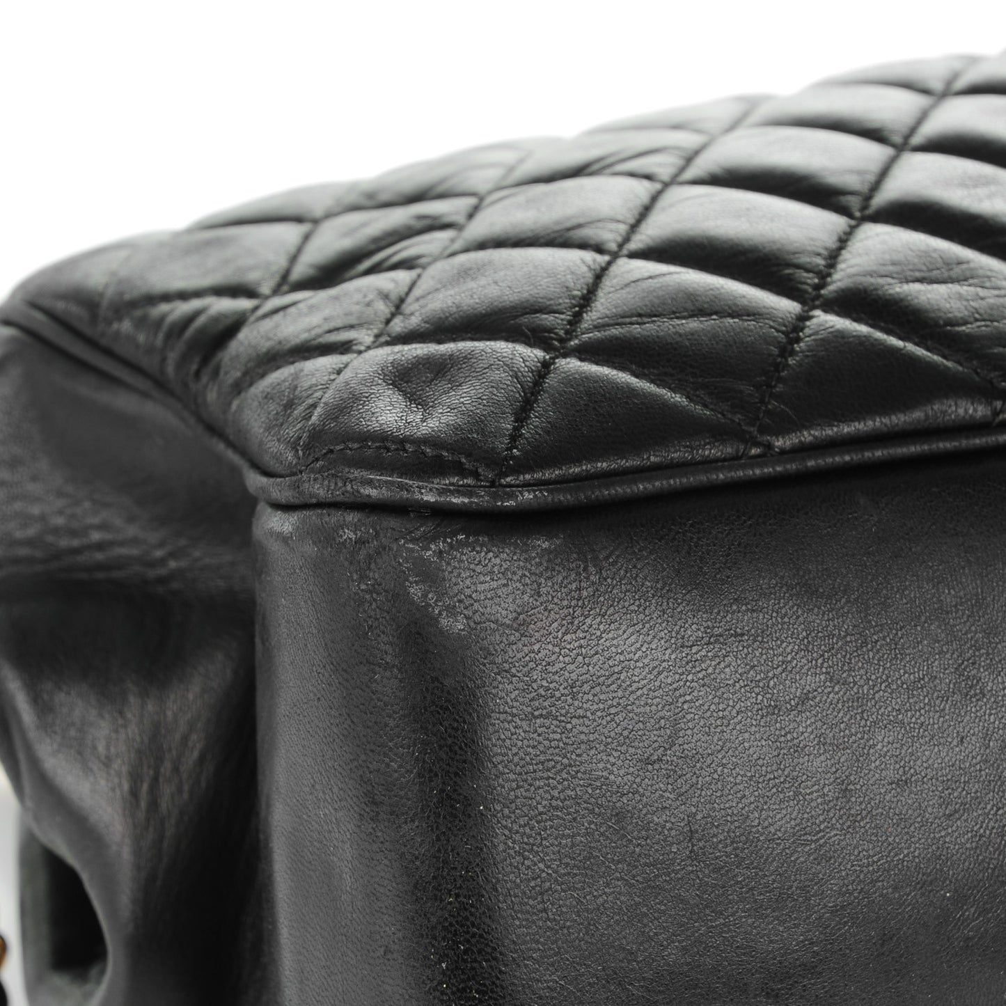 Lambskin Quilted Shoulder Bag Black