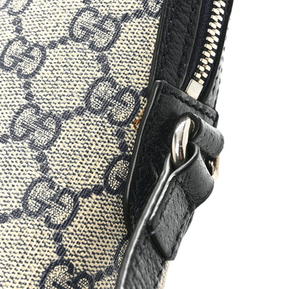 Gucci GG Supreme Monogram Textured Dollar Calfskin Web Small Ophidia Dome Shoulder Bag Beige Blue 14 of 14