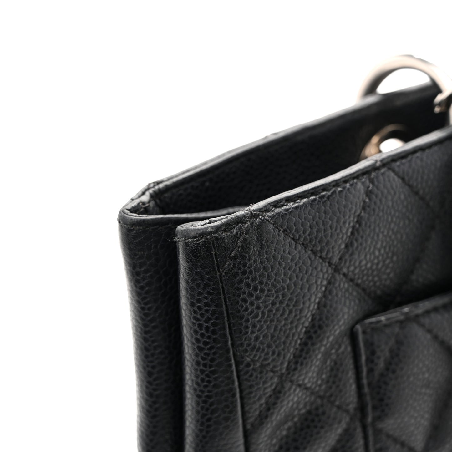 Caviar Quilted Grand Shopping Tote GST Black