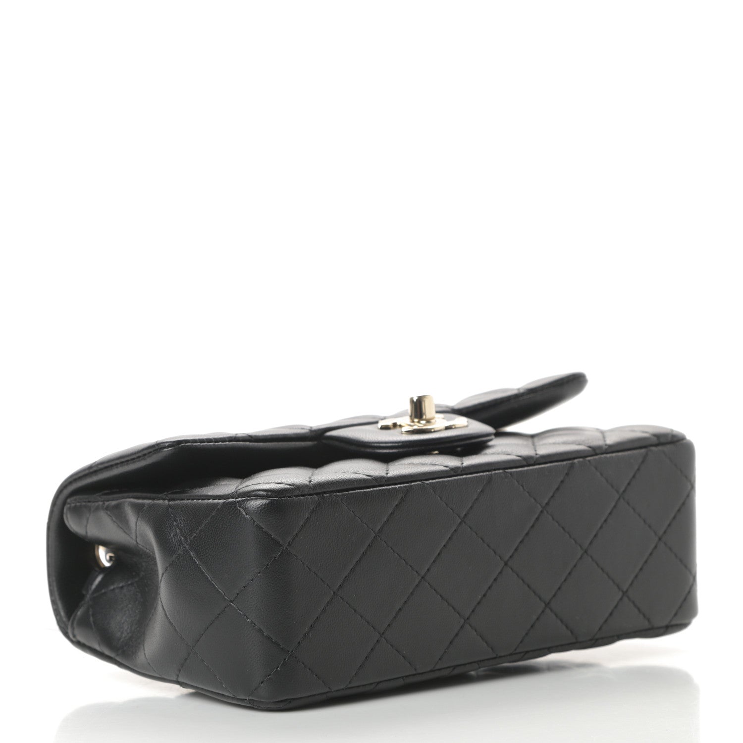Chanel Lambskin Quilted Mini Rectangular Flap Black 5 of 12