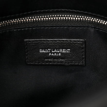 Saint Laurent Lambskin Quilted Small Loulou Puffer Monogram Chain Satchel Black 6 of 11