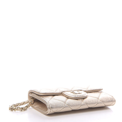 Chanel Metallic Lambskin Quilted Flap Chain Waist Bag Gold 4 of 11