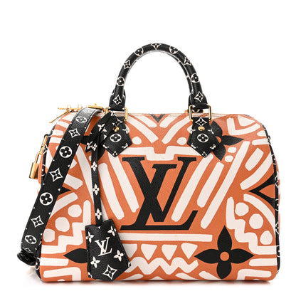 Louis Vuitton Monogram Giant Crafty Speedy Bandouliere 25 Creme Caramel 1 of 9