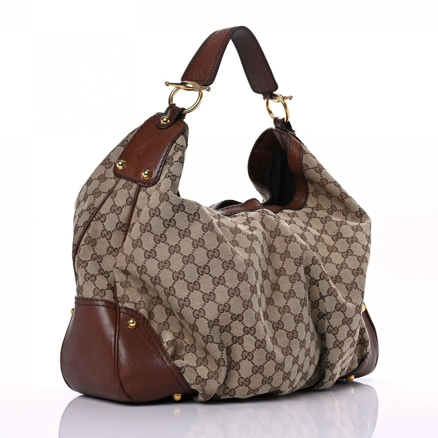 Monogram Large Jockey Hobo Dark Brown
