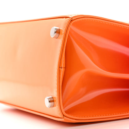 Salvatore Ferragamo Brushed Calfskin Airbrush Small Iconic Top Handle Bag Orange Multicolor 10 of 10