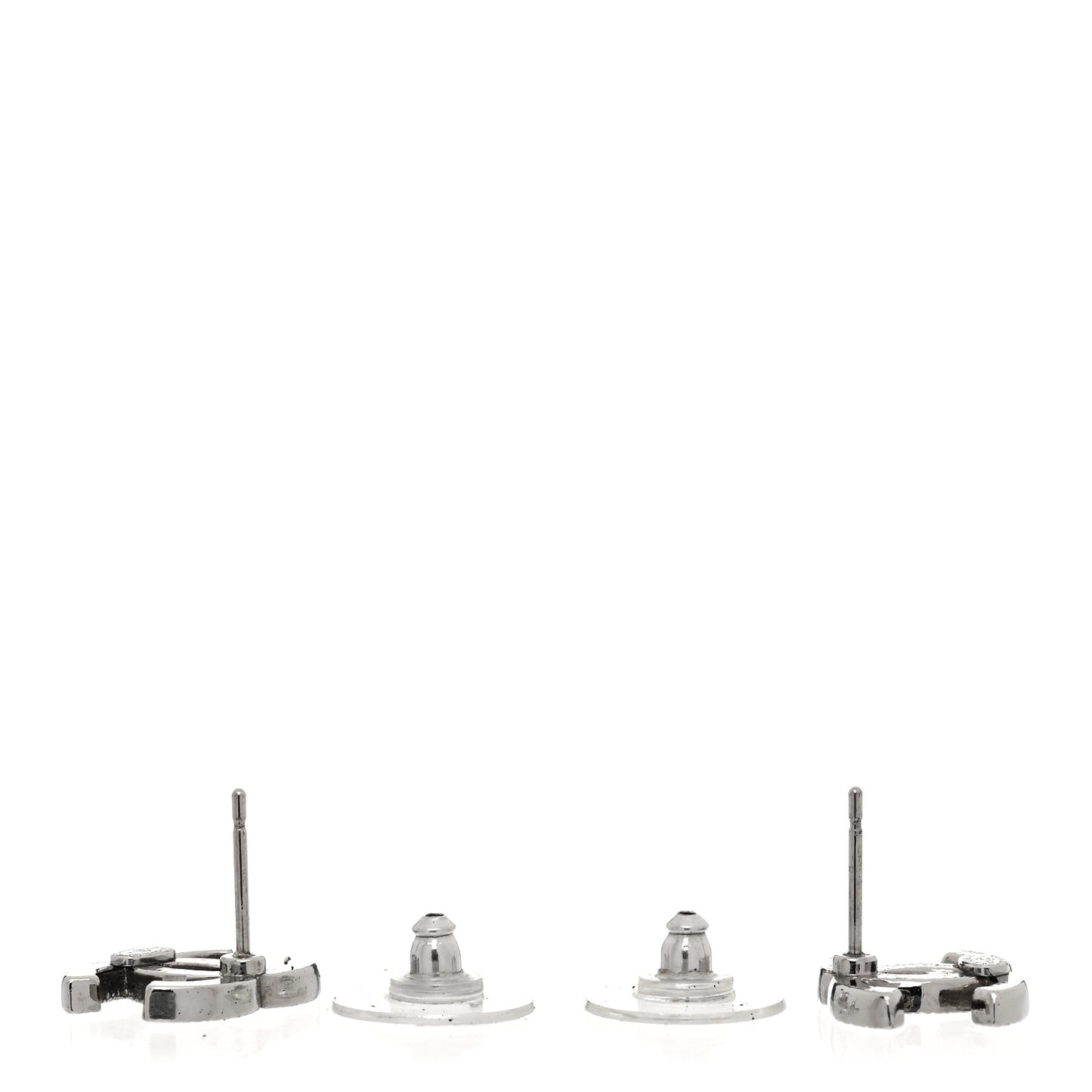Crystal CC Earrings Silver