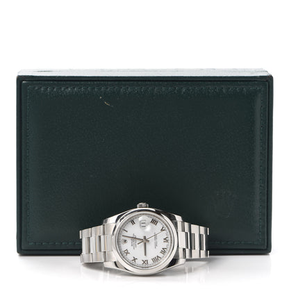 Rolex Stainless Steel 36mm Oyster Perpetual Datejust Watch White Roman 116200 7 of 7