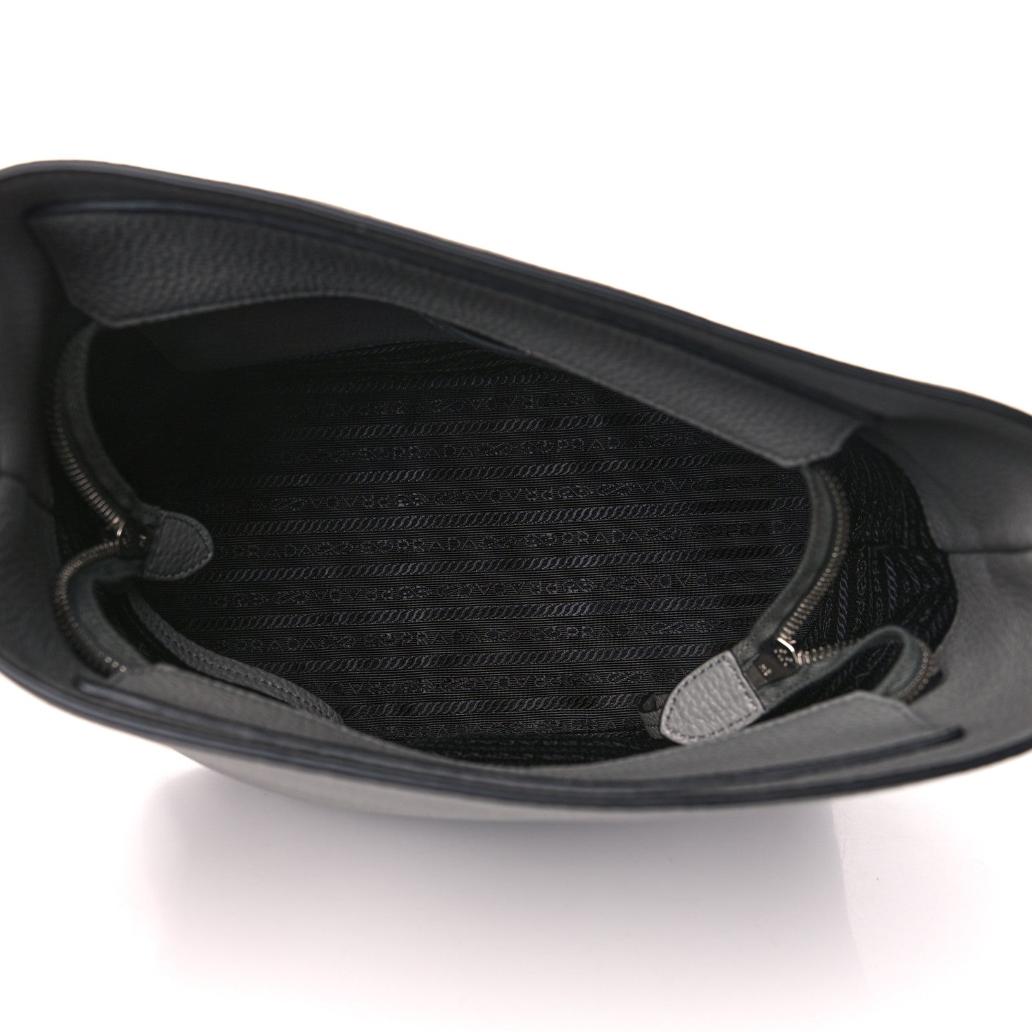 Prada Vitello Phenix Logo Hobo Ardesia 5 of 9