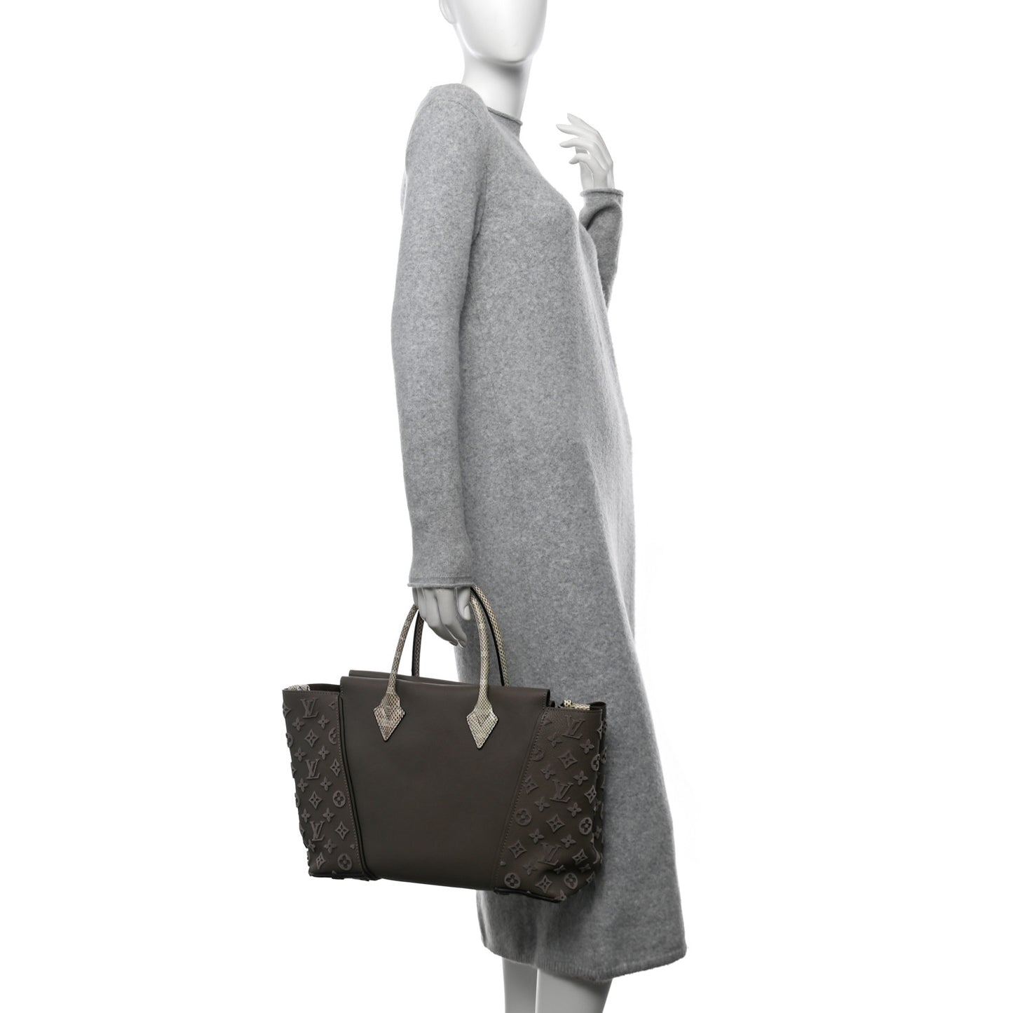 Monogram Tuffetage Ayers Tote W PM Grey
