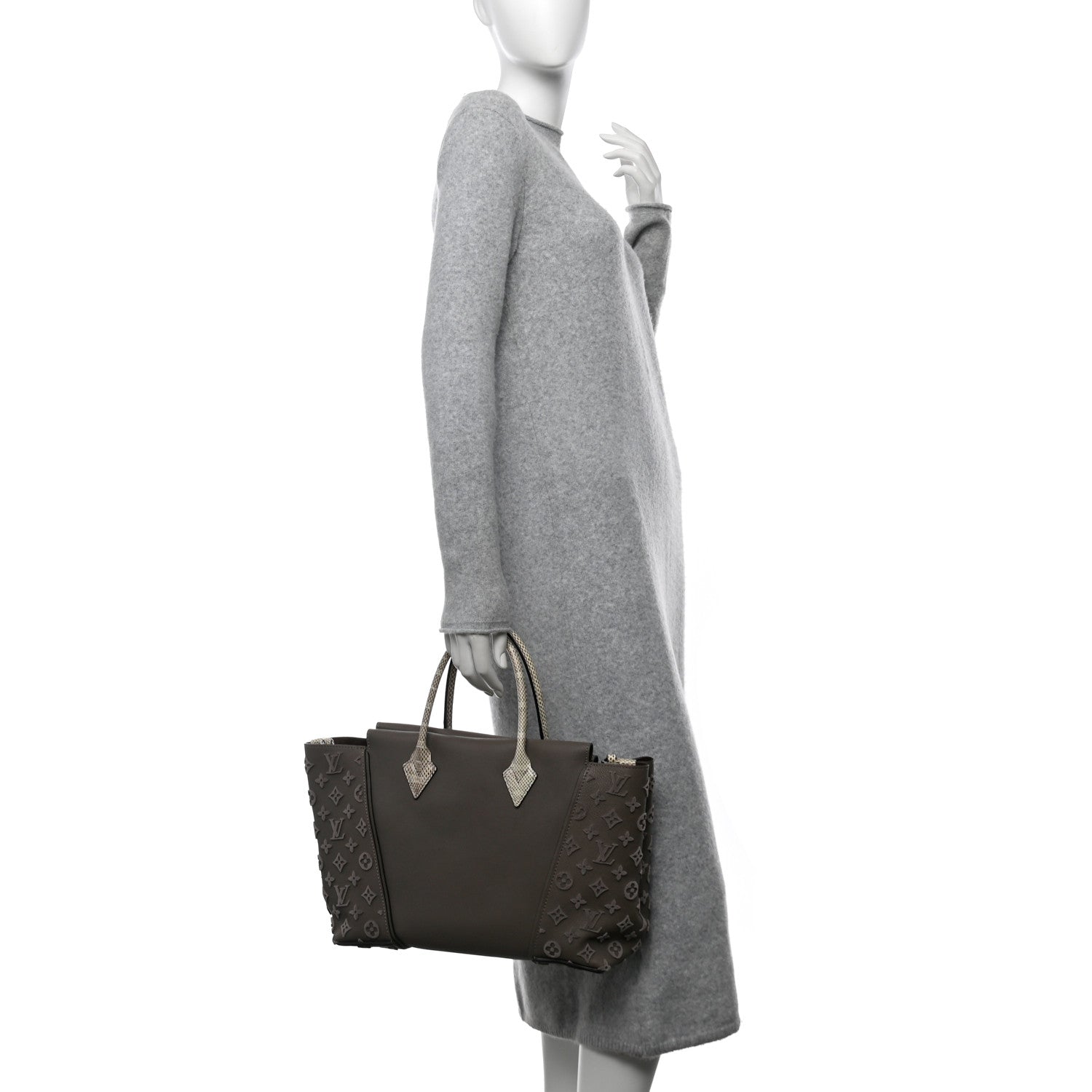 Louis Vuitton Monogram Tuffetage Ayers Tote W PM Grey 2 of 10