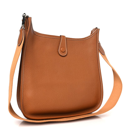 Hermes Taurillon Clemence Evelyne PM Gold 3 of 10
