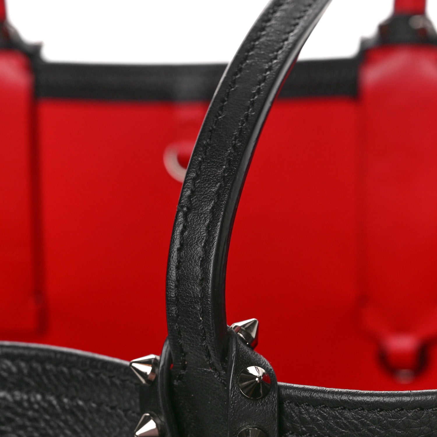 Christian Louboutin Calfskin Empire Spikes Small East West Cabata Tote Black 12 of 12