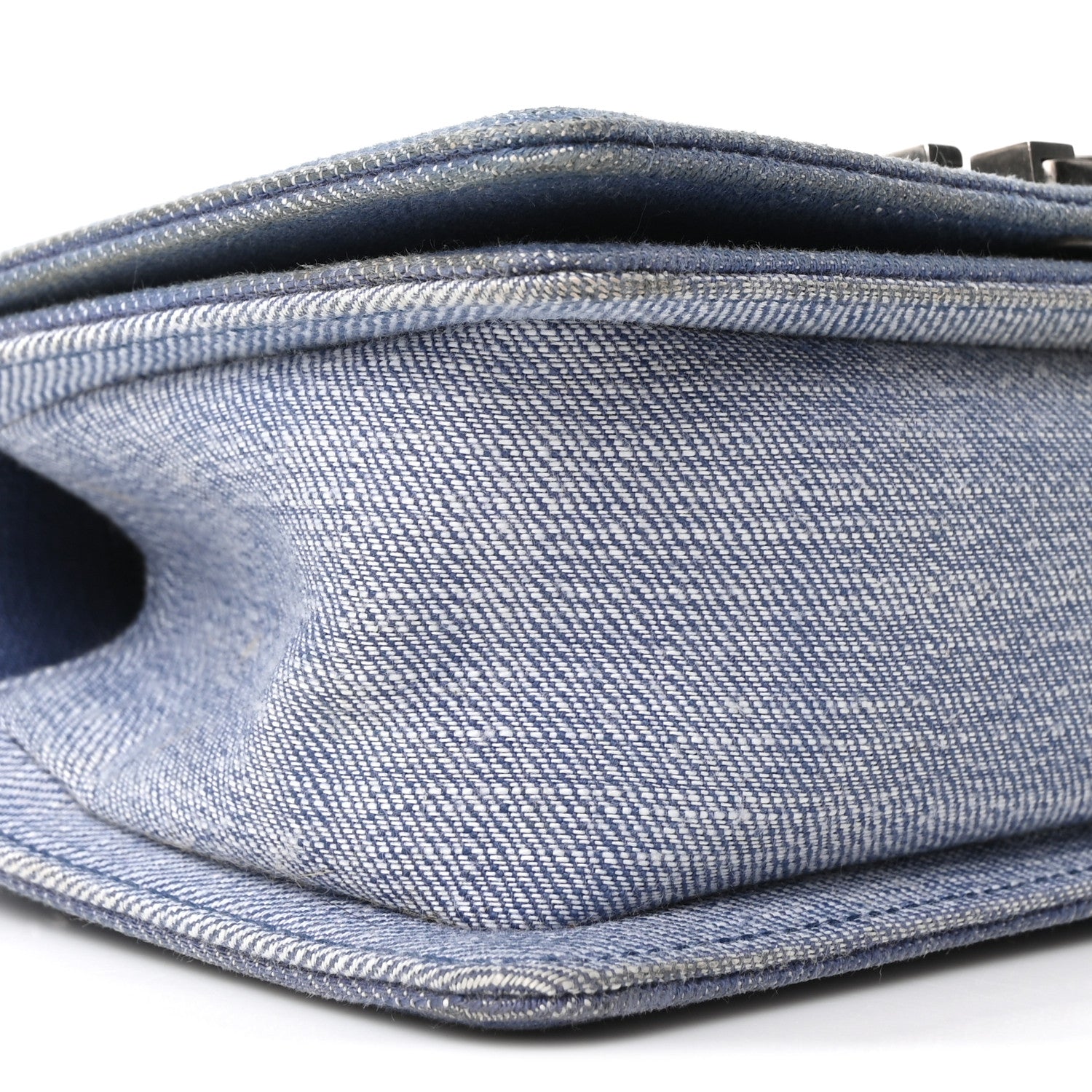Chanel Denim Chevron Small Boy Flap Light Blue 9 of 10