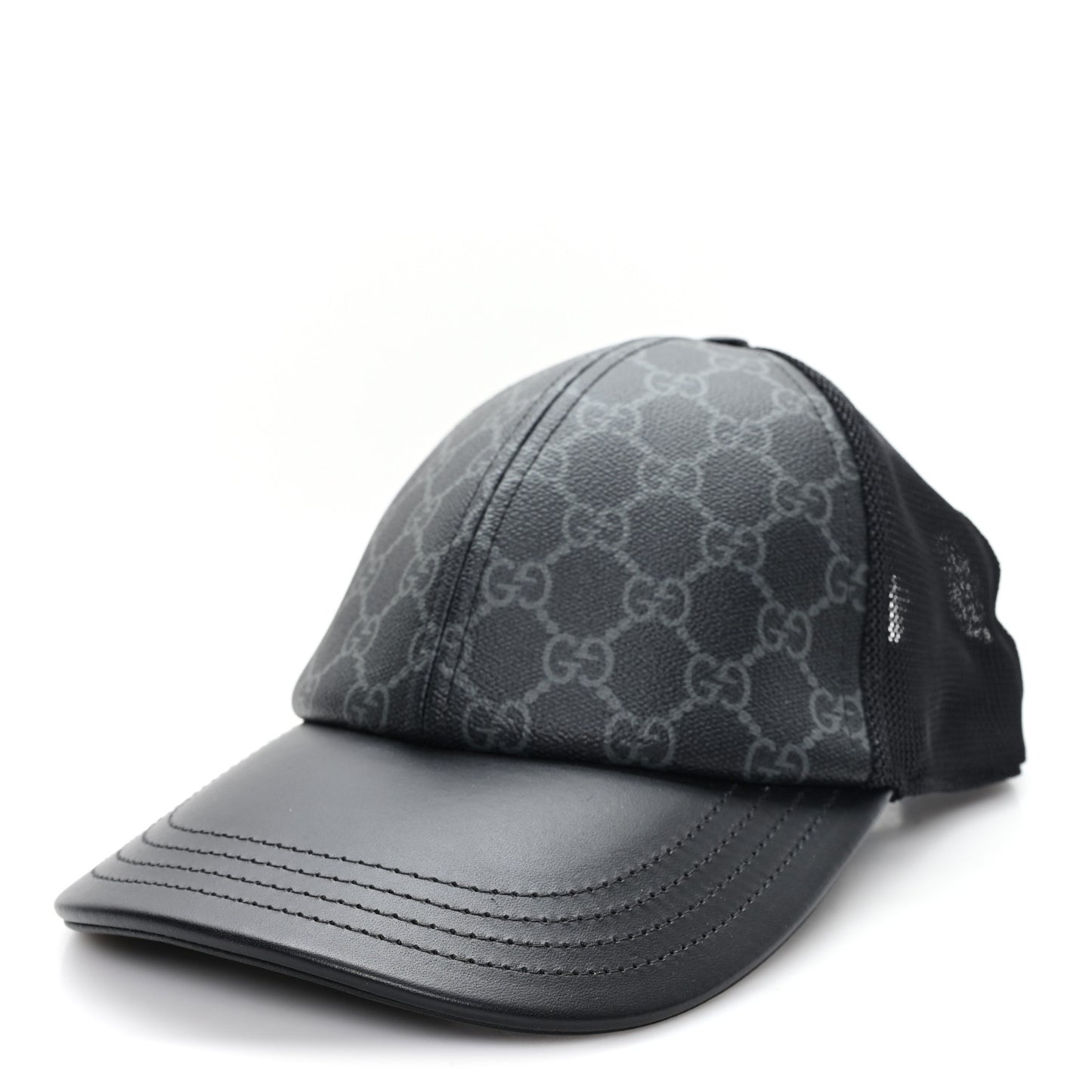 GG Supreme Monogram Baseball Hat M 58 Black
