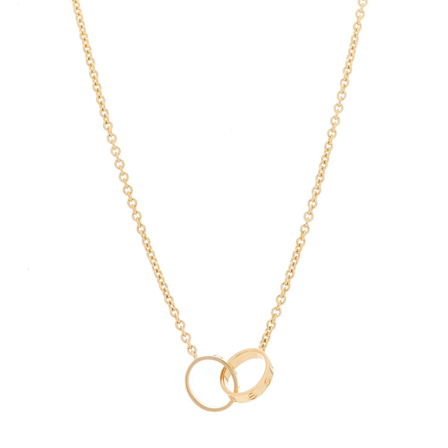 18K Yellow Gold Interlocking LOVE Necklace