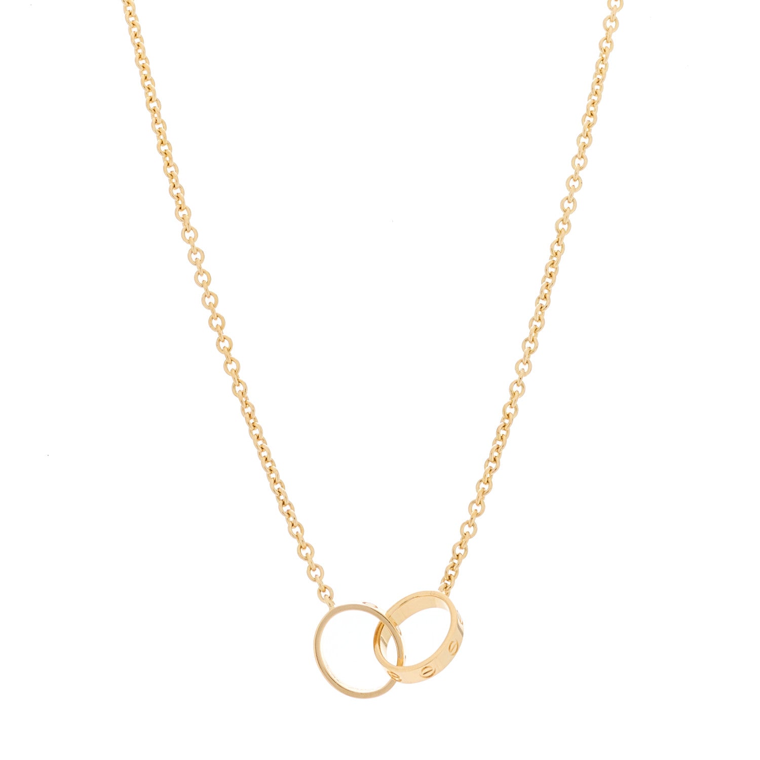 Cartier 18K Yellow Gold Interlocking LOVE Necklace 1 of 8
