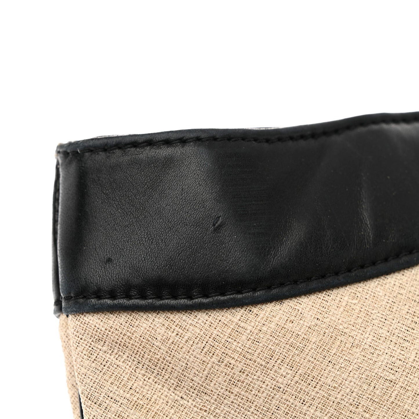 Linen Lambskin Mesh Camellia CC Tote Beige Black
