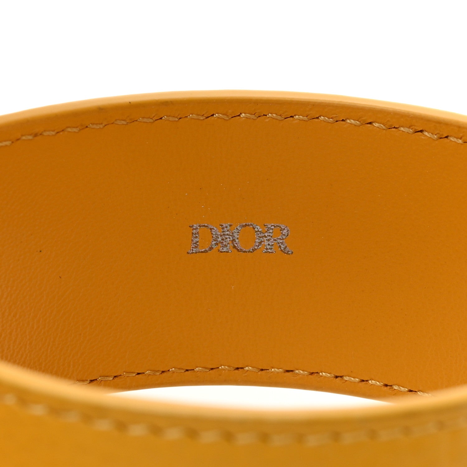 Christian Dior CHRISTIAN DIOR Oblique Stainless Steel Grained Calfskin Aqua Bottle With Shoulder Strap Yellow 5 of 9