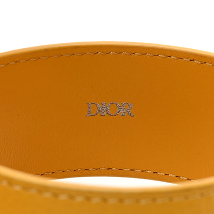 Christian Dior CHRISTIAN DIOR Oblique Stainless Steel Grained Calfskin Aqua Bottle With Shoulder Strap Yellow 5 of 9