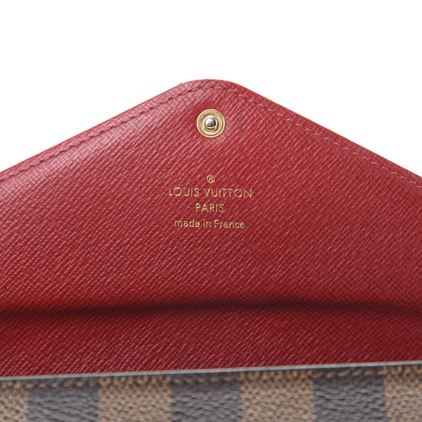 Damier Ebene Josephine Wallet Red