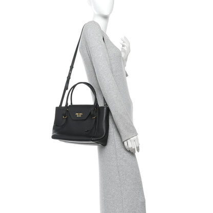 Prada Vitello Phenix Tote Bag Black 2 of 10