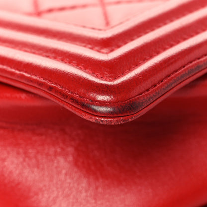 Chanel Lambskin Quilted New Medium Boy Flap Red 11 of 13