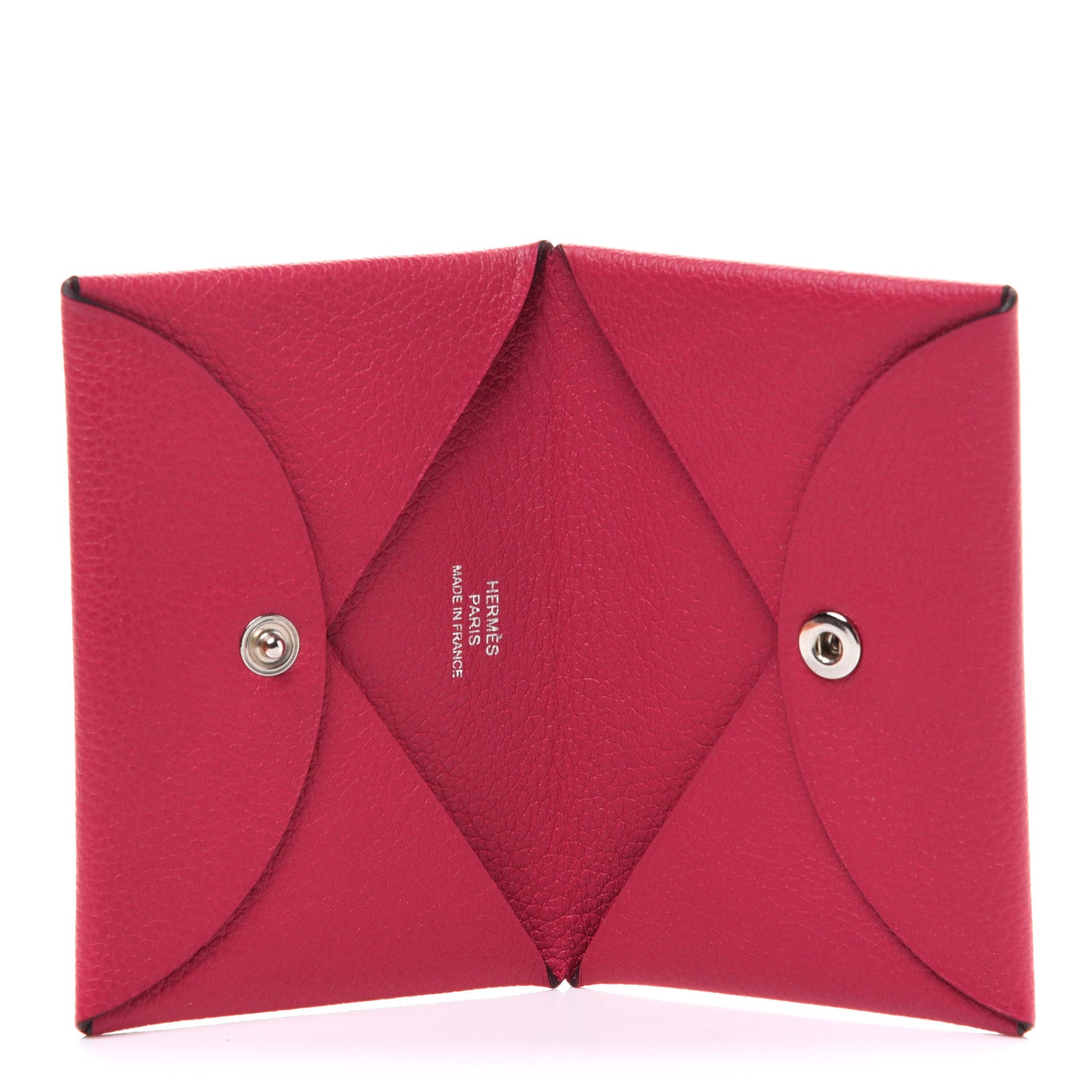 Hermes Evercolor Calvi Card Case Framboise 5 of 8