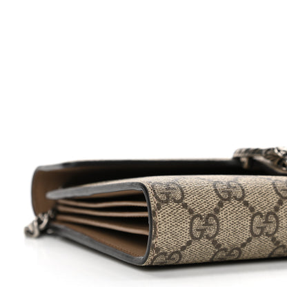 Gucci GG Supreme Monogram Mini Dionysus Chain Wallet Beige Black 9 of 10